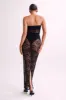 Sasha Strapless Maxi Dress - Black sold by Meshki