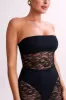 Sasha Strapless Maxi Dress - Black sold by Meshki