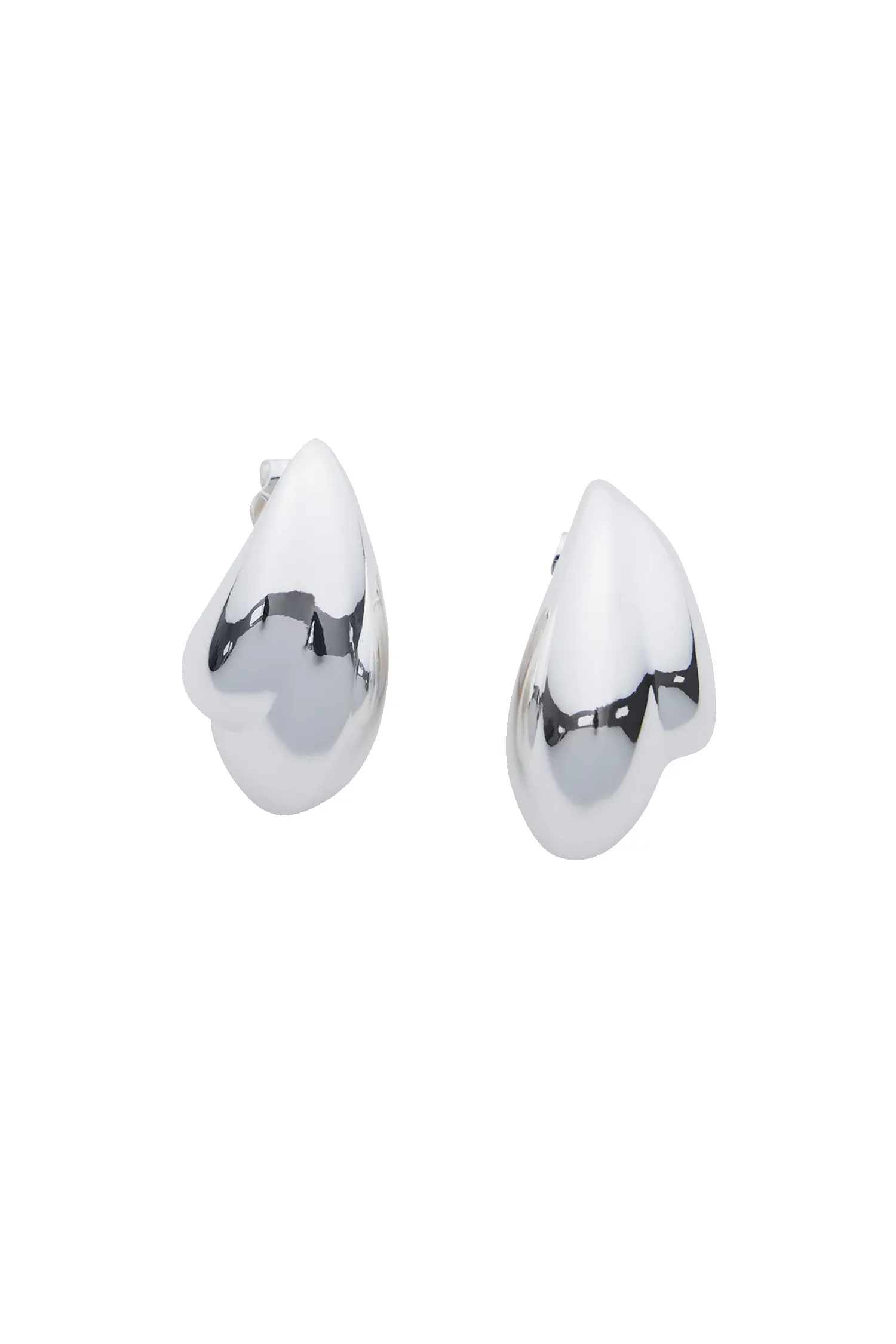 Zadie Double Teardrop Earrings - Silver sold by Meshki product image thumbnail 2