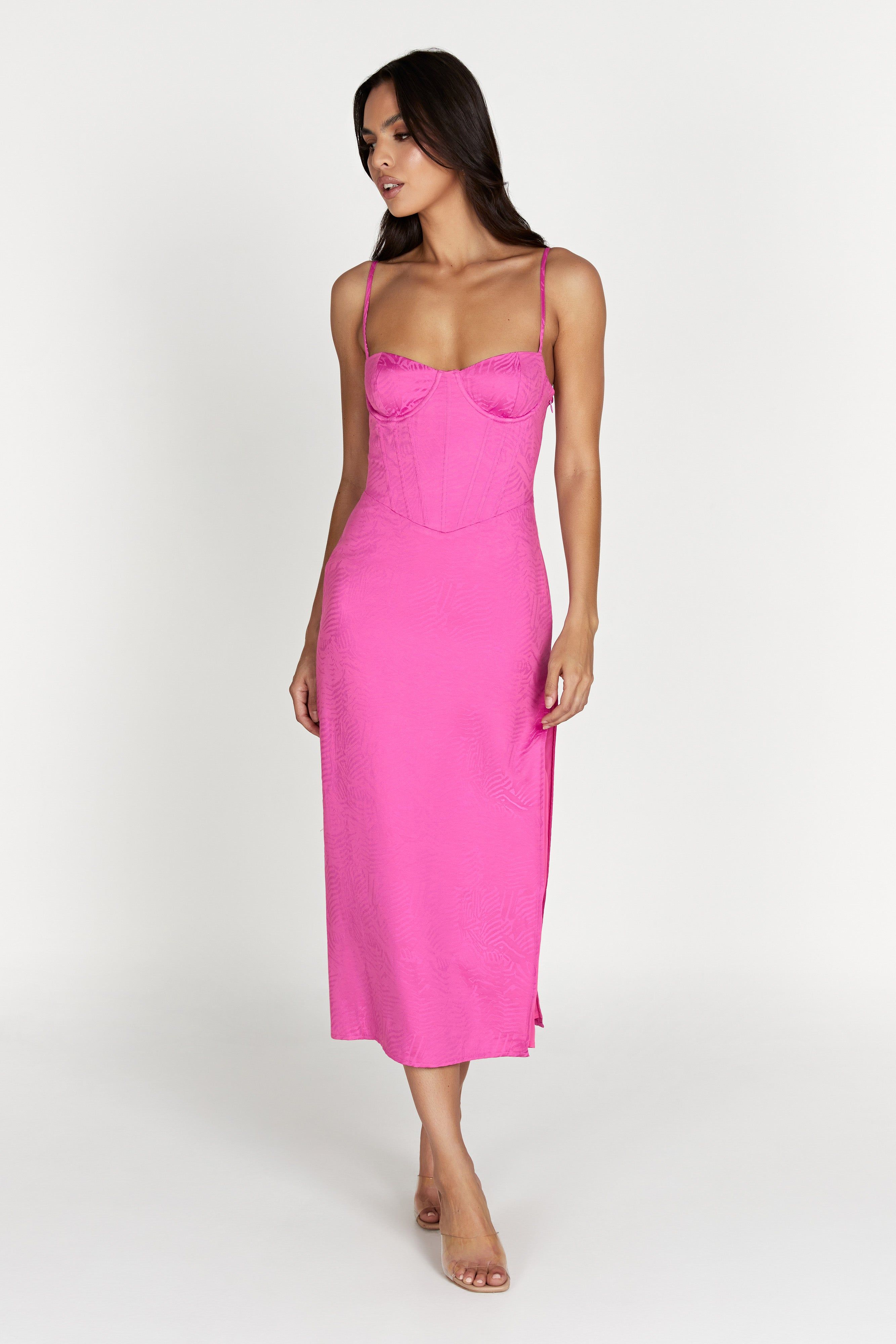 Maggie Corset Midi Dress - Rose Pink sold by Meshki product image thumbnail 9