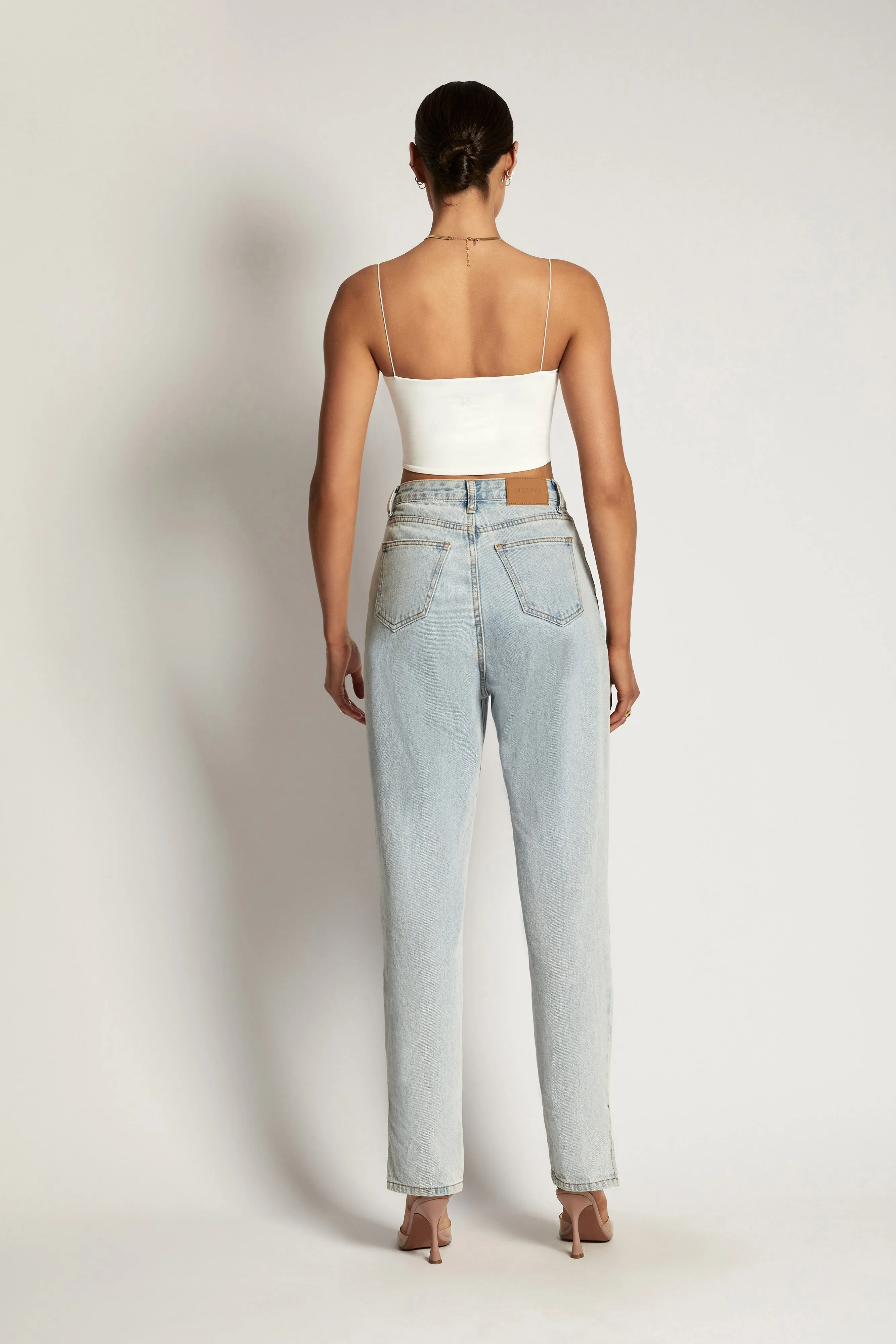 Yvonne Cami Crop Top - White sold by Meshki product image thumbnail 5