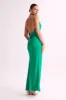 Jade Cowl Neck Backless Maxi Dress - Green sold by Meshki