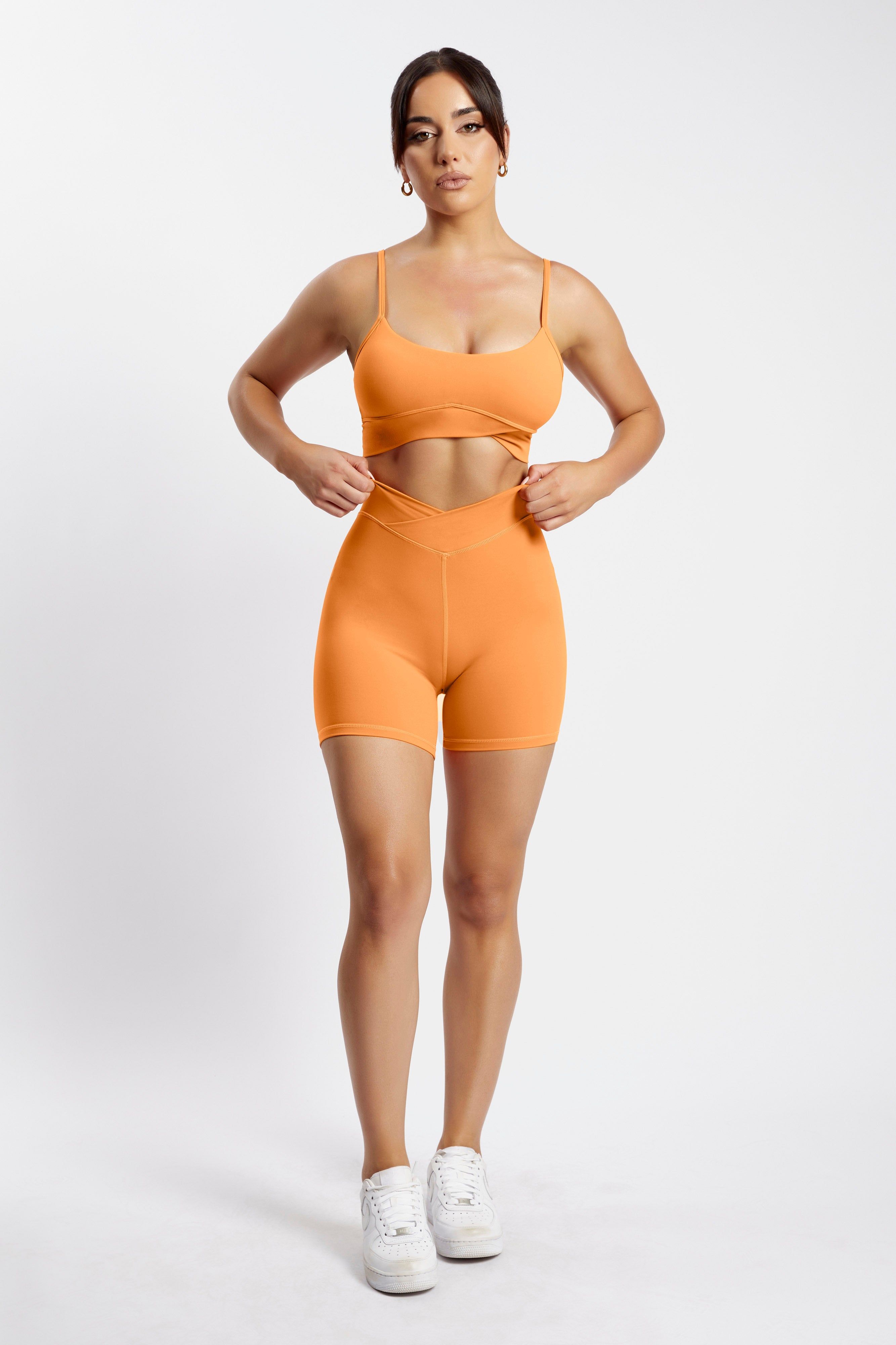 Summer V Front Bike Shorts - Tangerine sold by Meshki product image thumbnail 7