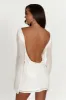 Nala Sequin Mini Dress - White sold by Meshki