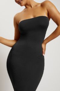 Cassidy Strapless Midi Dress - Black sold by Meshki