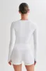 Venus Long Sleeve Top - White sold by Meshki