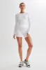 Venus Long Sleeve Top - White sold by Meshki