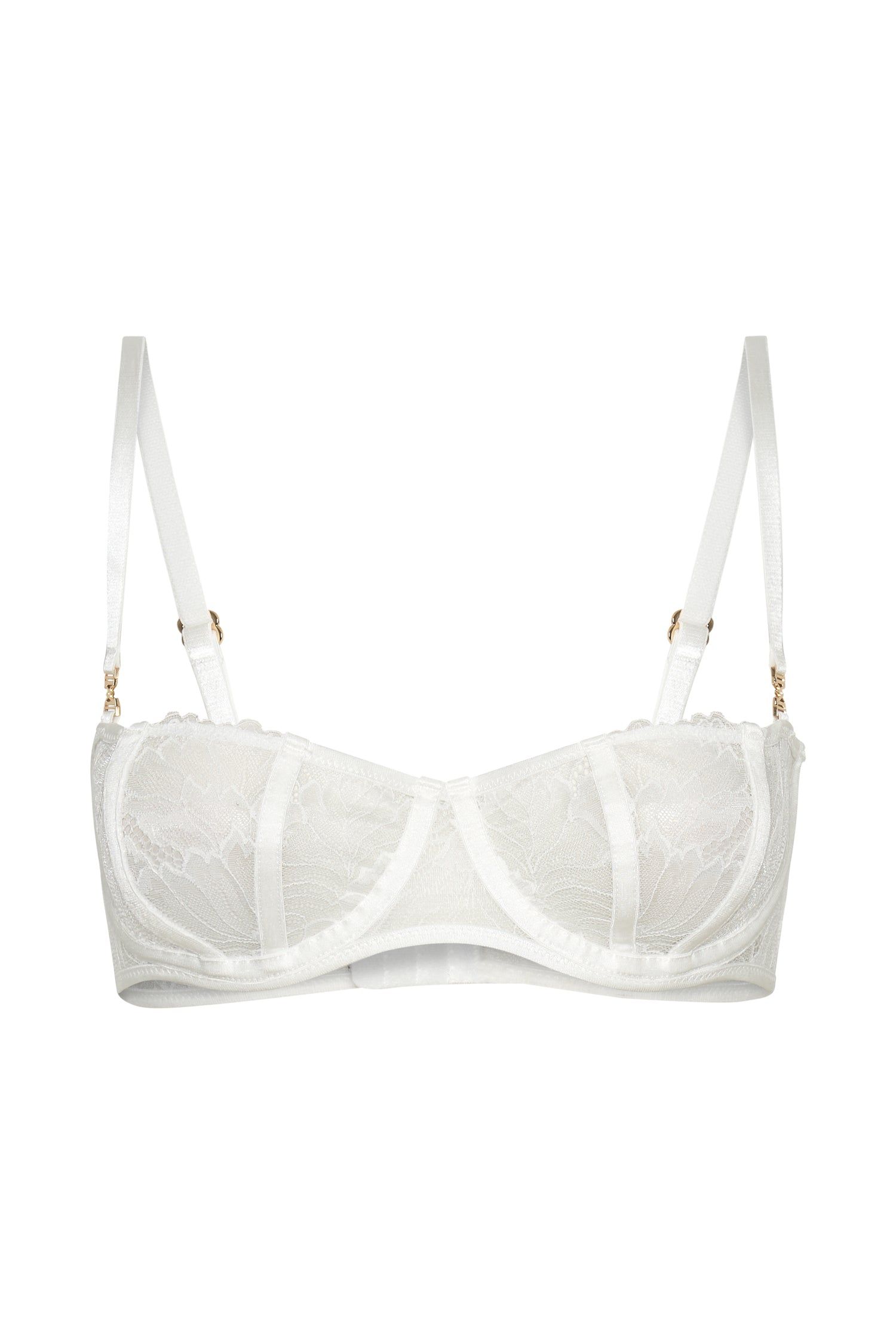 Marnie Lace Mesh Demi Bra - White sold by Meshki product image thumbnail 9