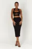 Chloe Cut Out Crop Top - Black sold by Meshki