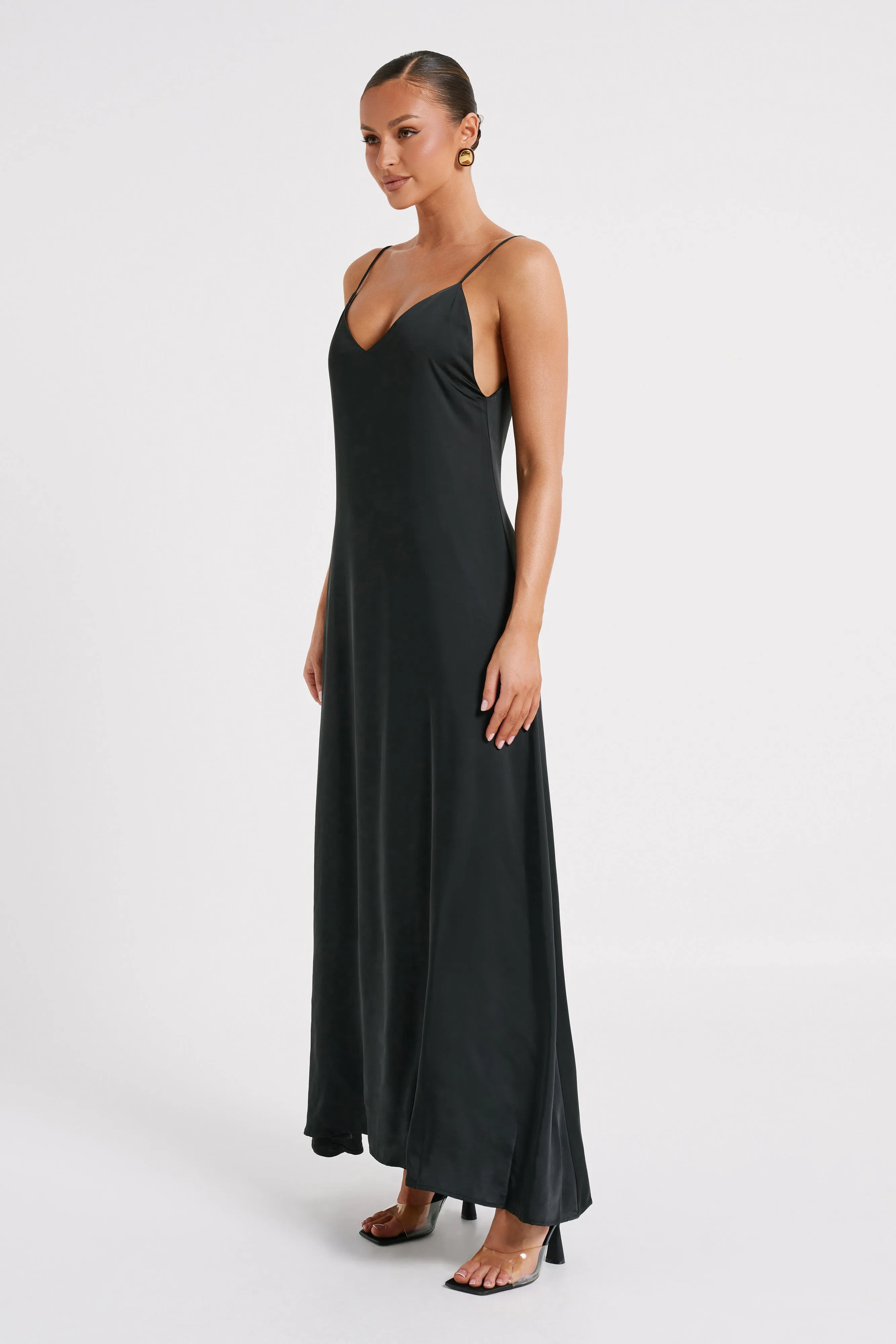 Beatrice Flowy Maxi Dress - Black sold by Meshki product image thumbnail 5
