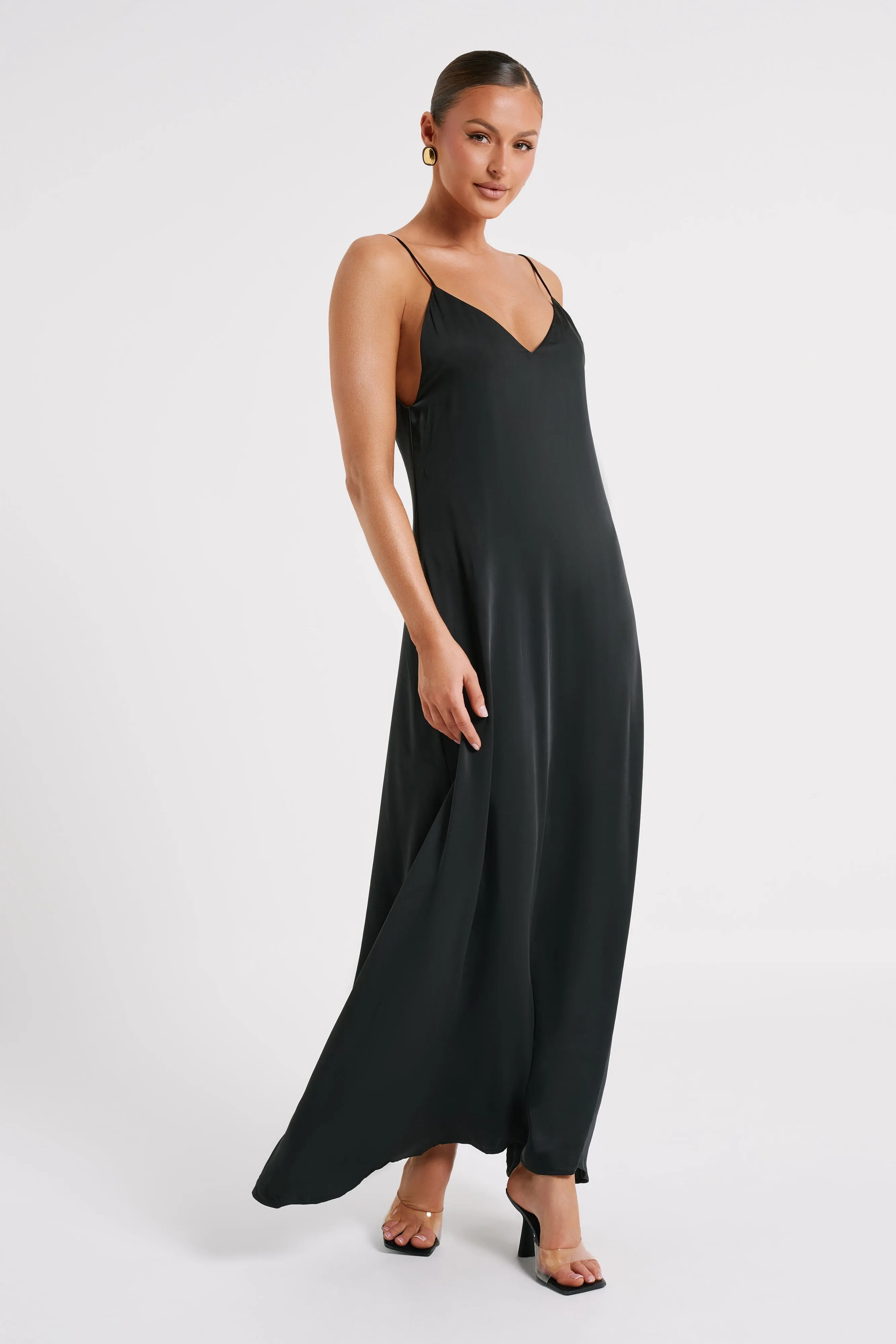 Beatrice Flowy Maxi Dress - Black sold by Meshki product image thumbnail 4