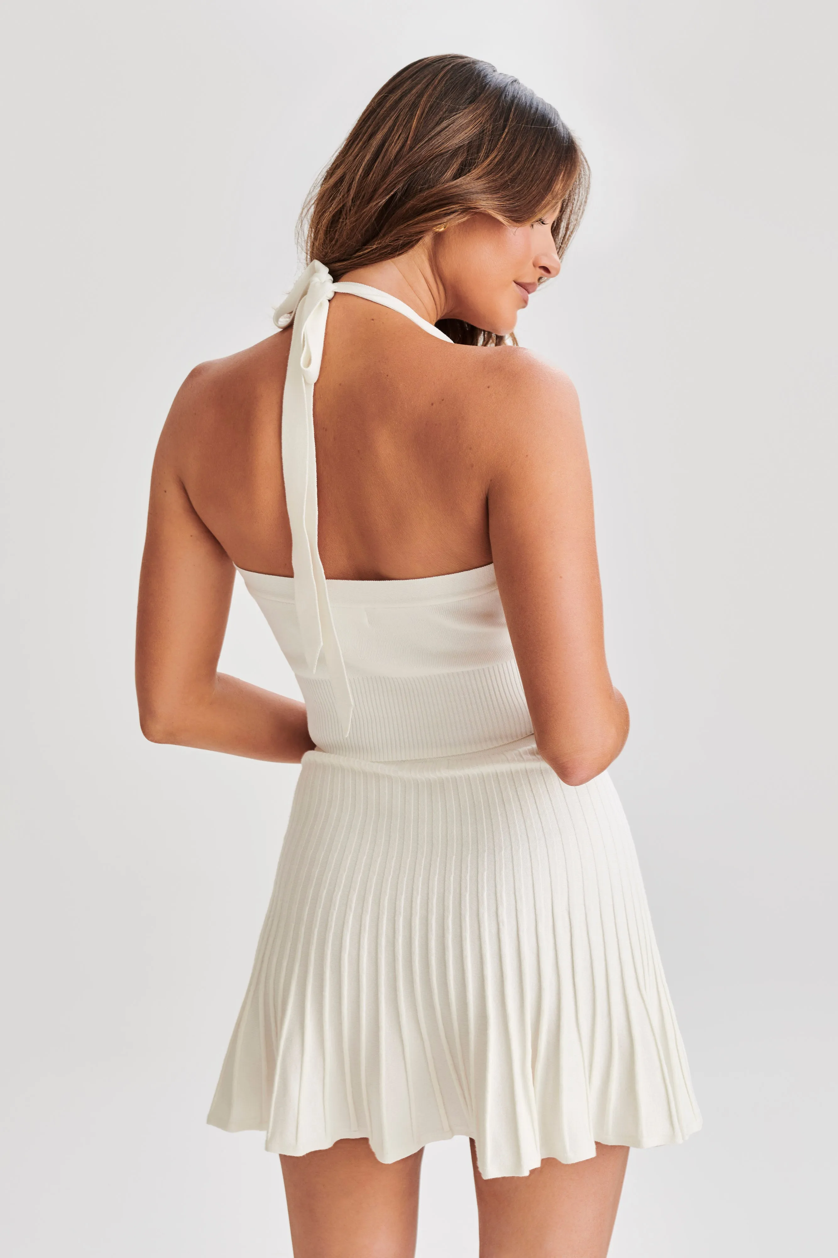 Wendy Halter Knit Top - Ivory sold by Meshki product image thumbnail 3
