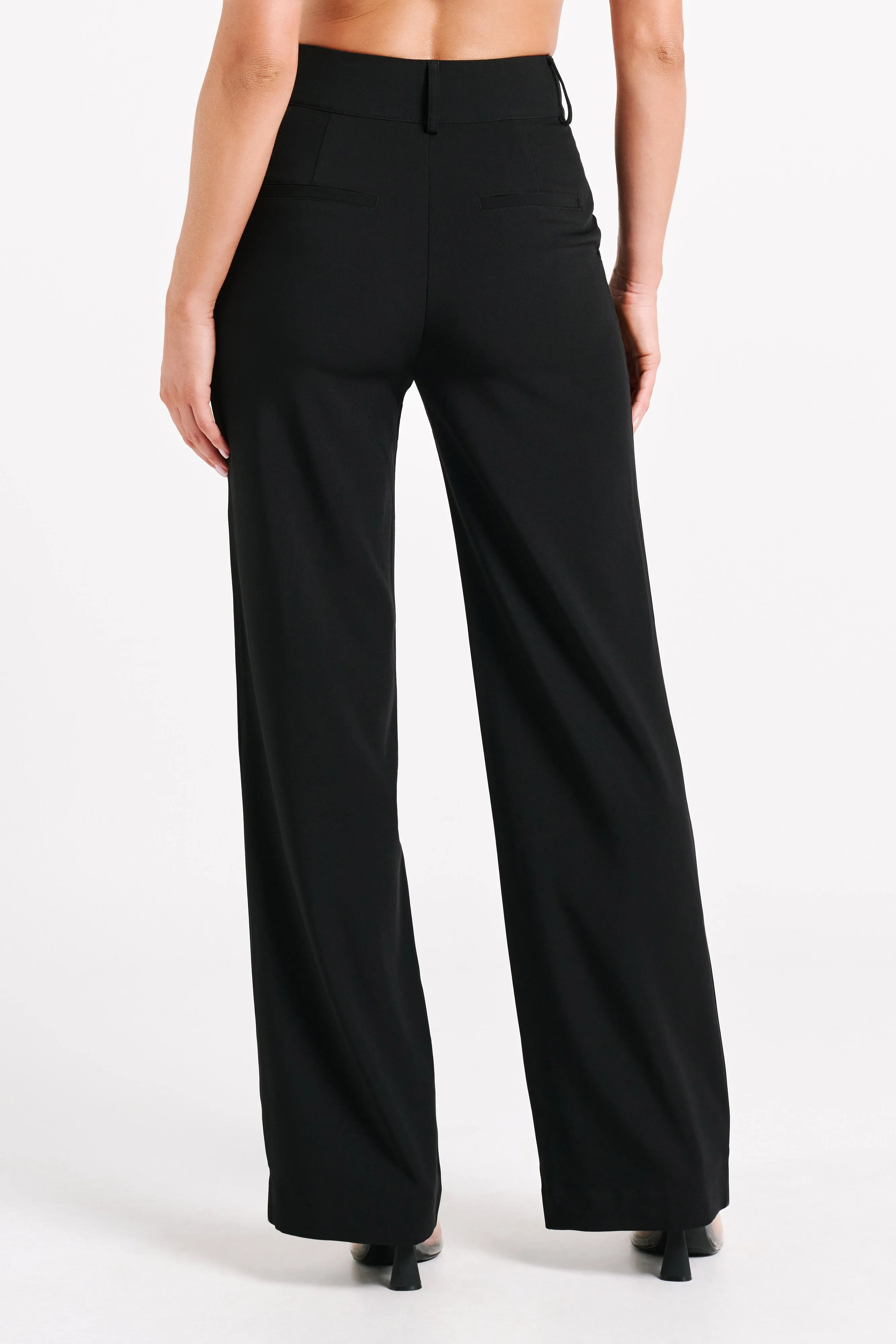 Lisa High Waist Suiting Trousers - Black sold by Meshki product image thumbnail 2