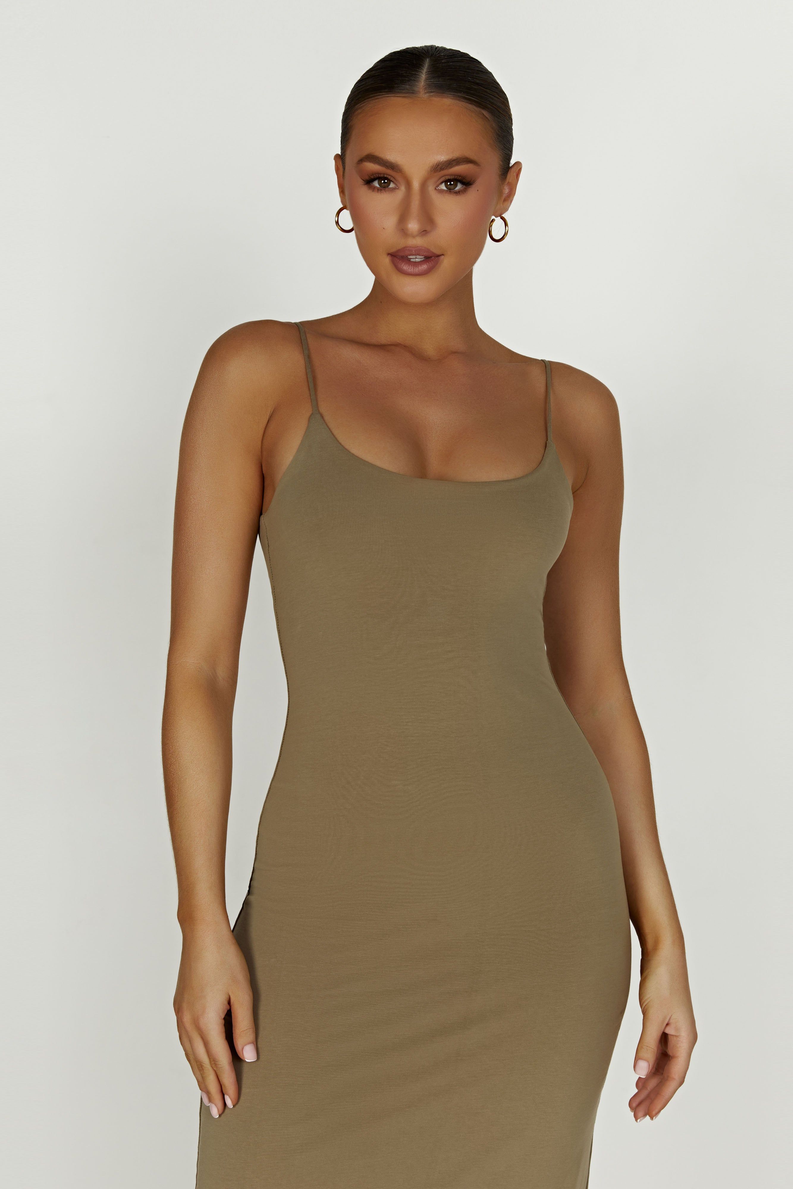 Aylani Cami Maxi Dress - Olive sold by Meshki product image thumbnail 2