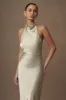 Esther Iridescent Satin Cowl Maxi Dress - Sage sold by Meshki