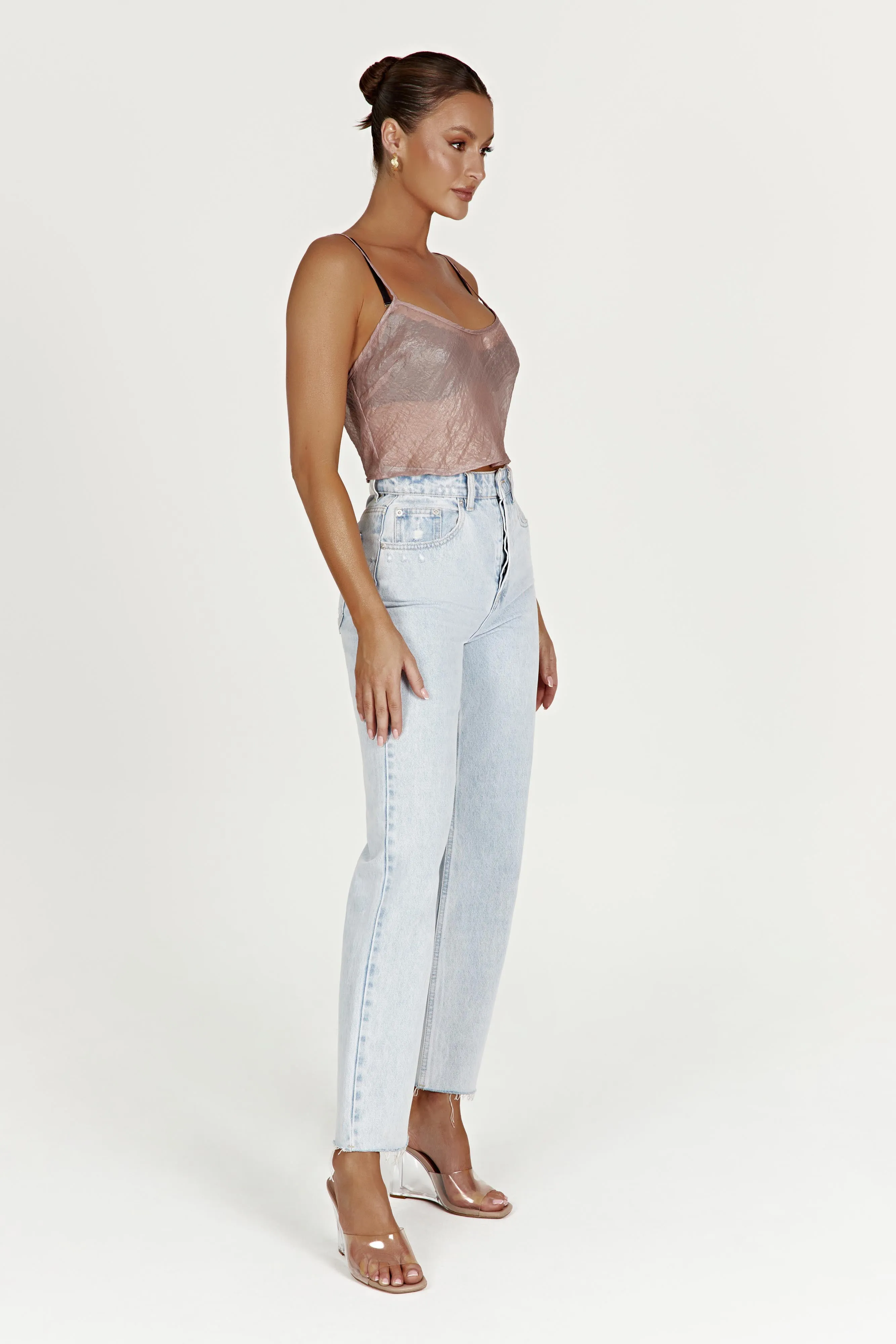 Kiana Iridescent Camisole - Taupe sold by Meshki product image thumbnail 4