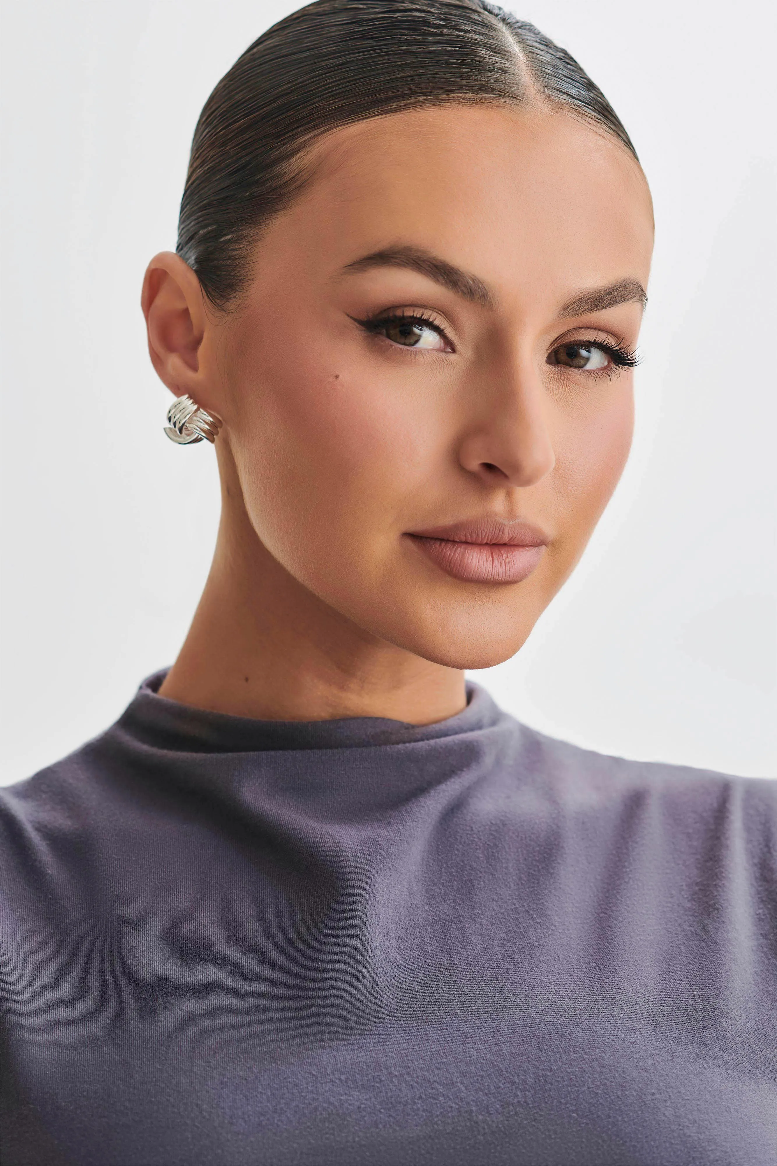 Rowan Knotted Earrings - Silver sold by Meshki product image thumbnail 4