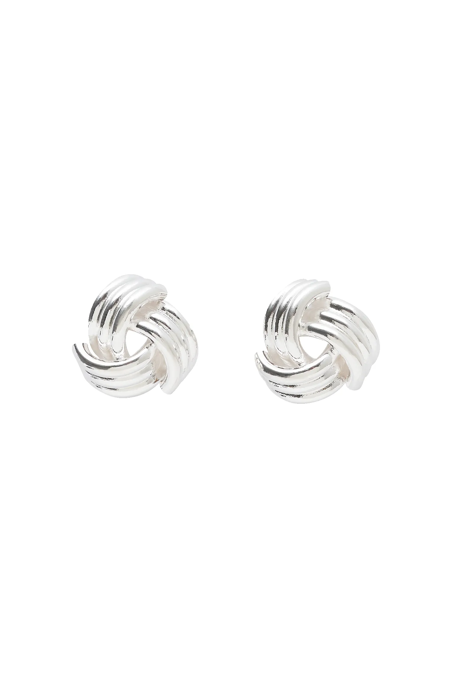 Rowan Knotted Earrings - Silver sold by Meshki product image thumbnail 5