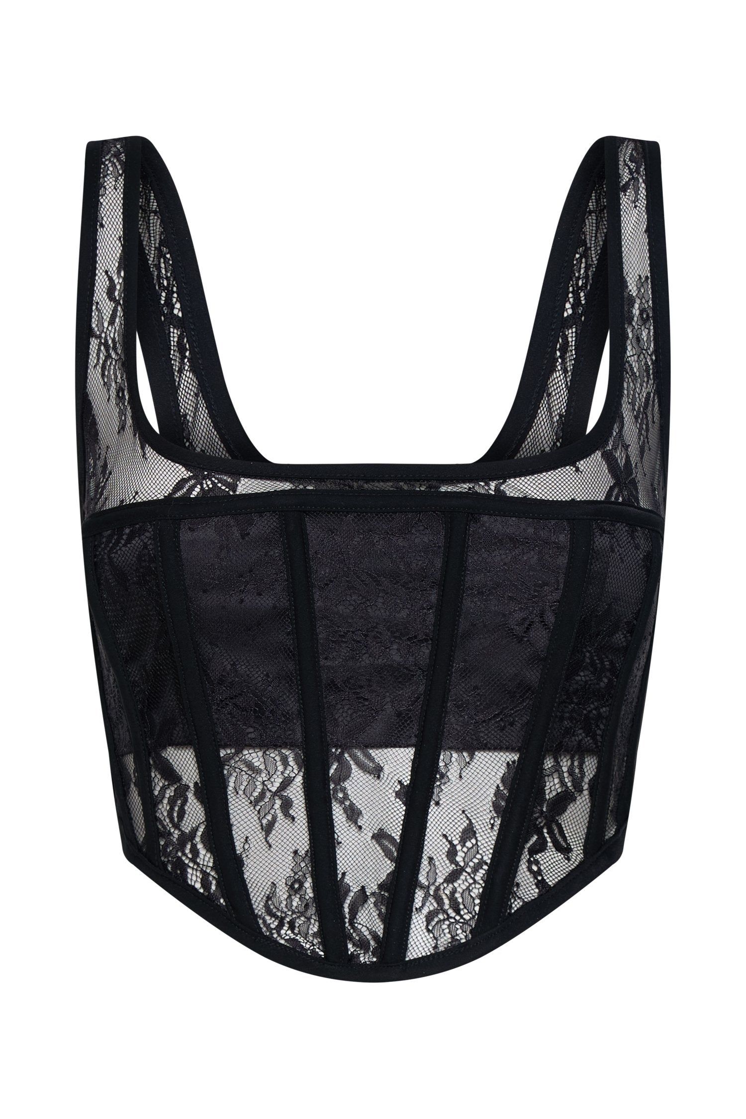 Delaney Lace Corset Bustier - Black sold by Meshki product image thumbnail 8