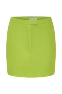 Josie Crepe Mini Skirt - Lime Green sold by Meshki