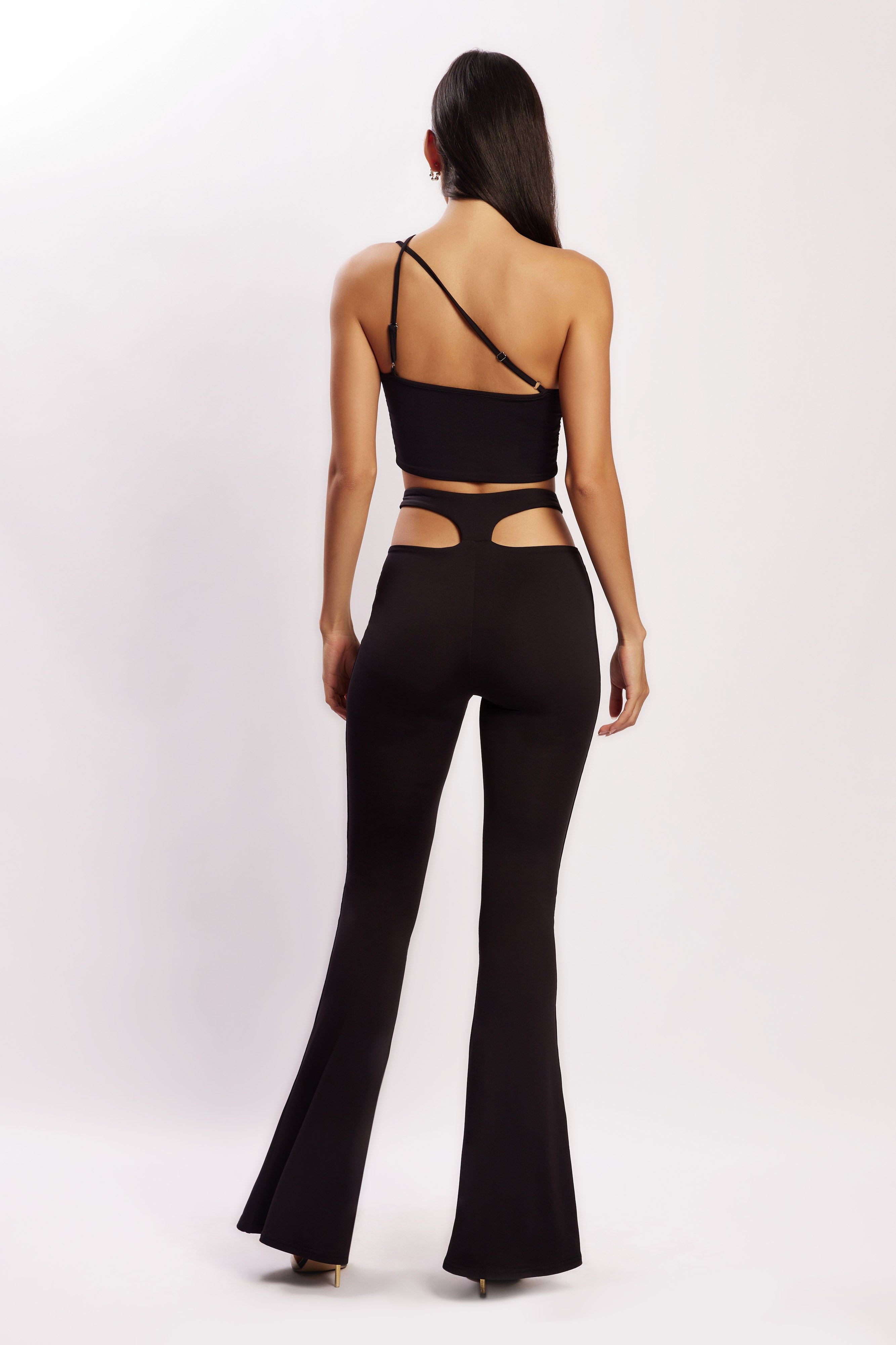 Harley High Waisted Thong Cutout Pants - Black sold by Meshki product image thumbnail 2