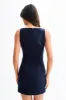 Angela Suiting Mini Dress - Navy sold by Meshki