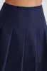 Julianna Cotton Pleated Mini Skirt - Navy sold by Meshki