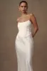 Harlow Satin Strapless Maxi Dress - Ivory sold by Meshki
