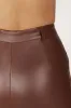 Tyra Straight Leg Faux Leather Pants - Chocolate sold by Meshki