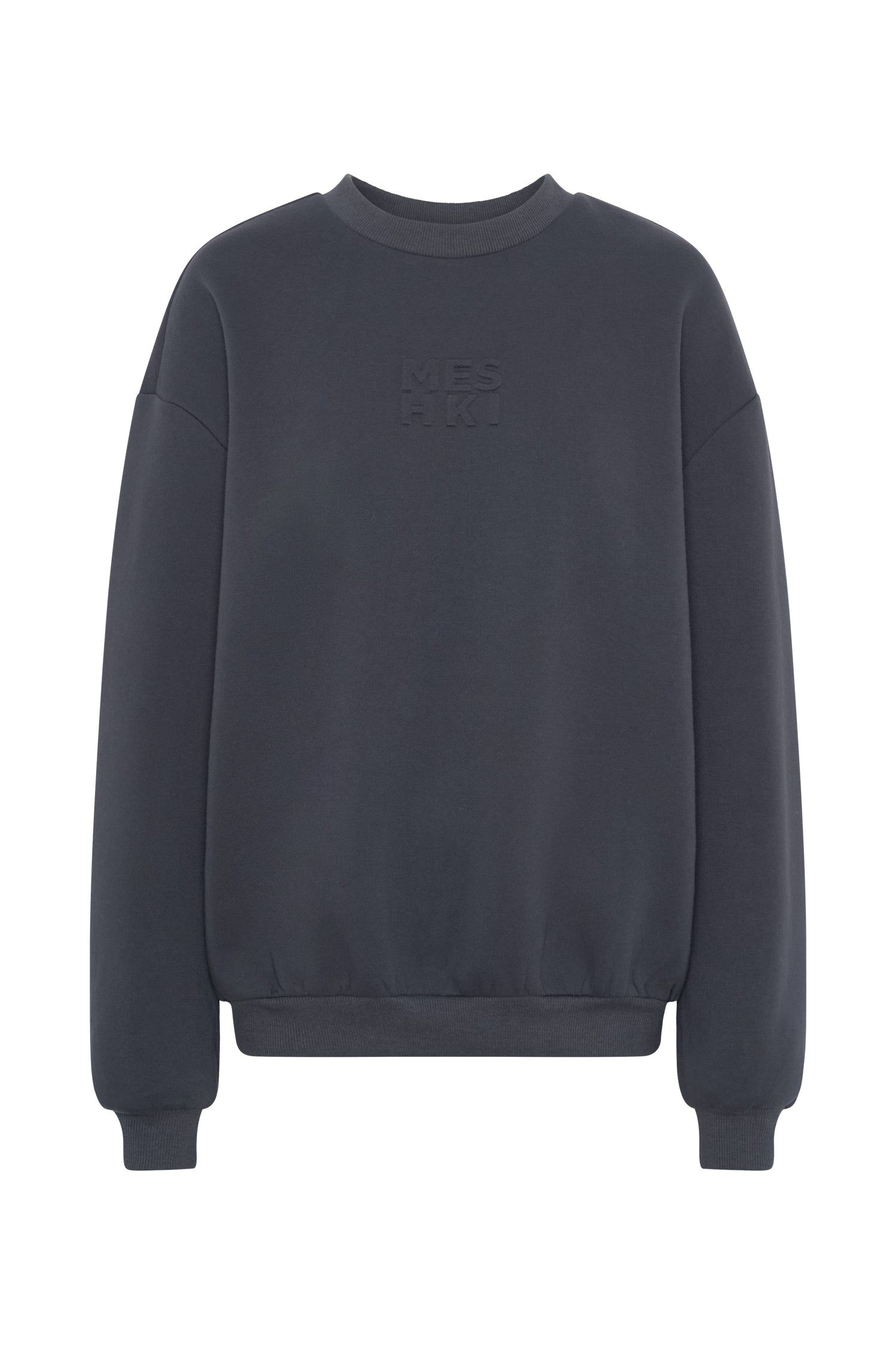 Sutton Embossed Fleeceback Crewneck - Charcoal sold by Meshki product image thumbnail 9