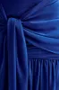 Graziana Satin Chiffon Plunge Maxi Dress - Cobalt Blue sold by Meshki