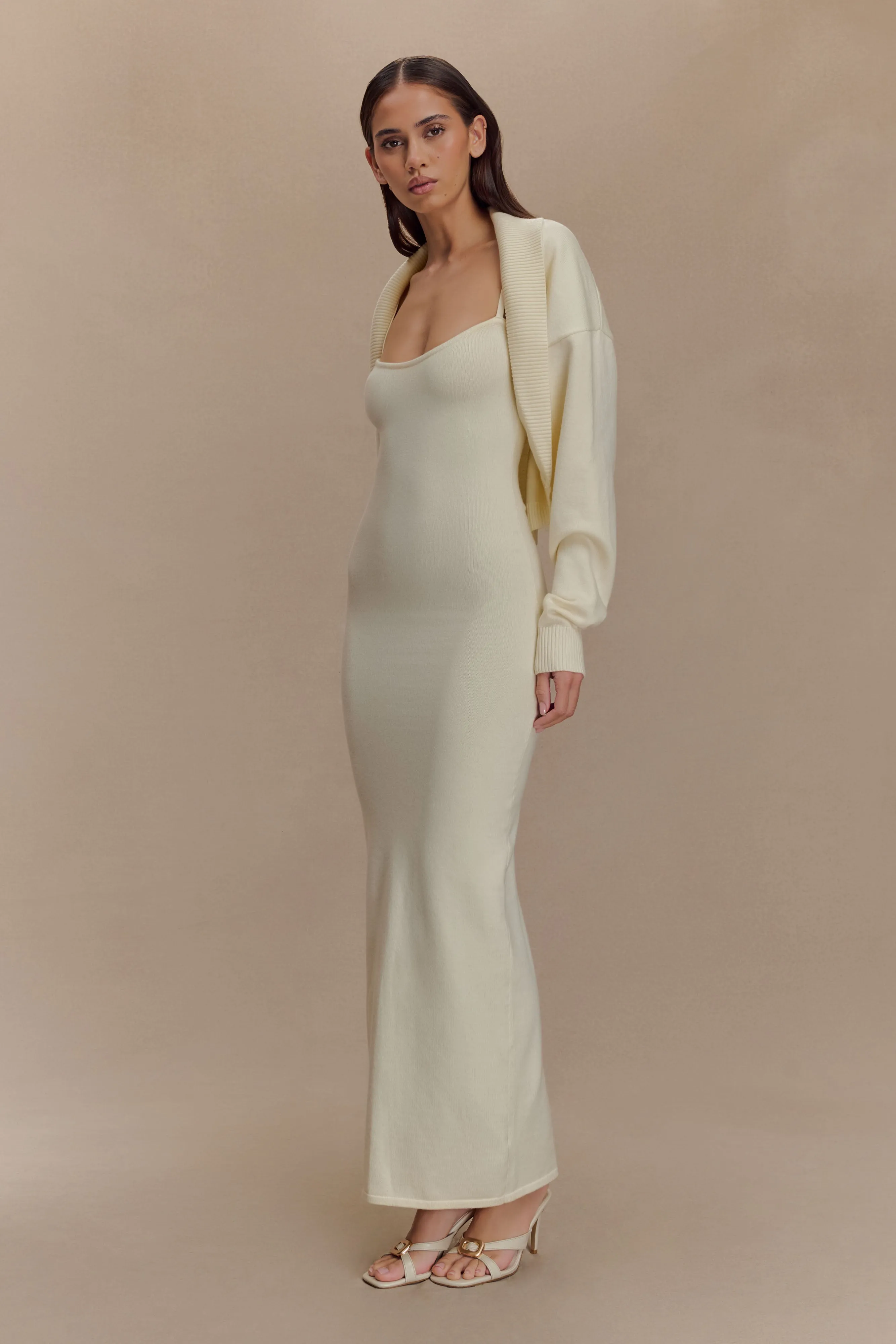 Kingston Knit Maxi Dress - Ivory sold by Meshki product image thumbnail 5