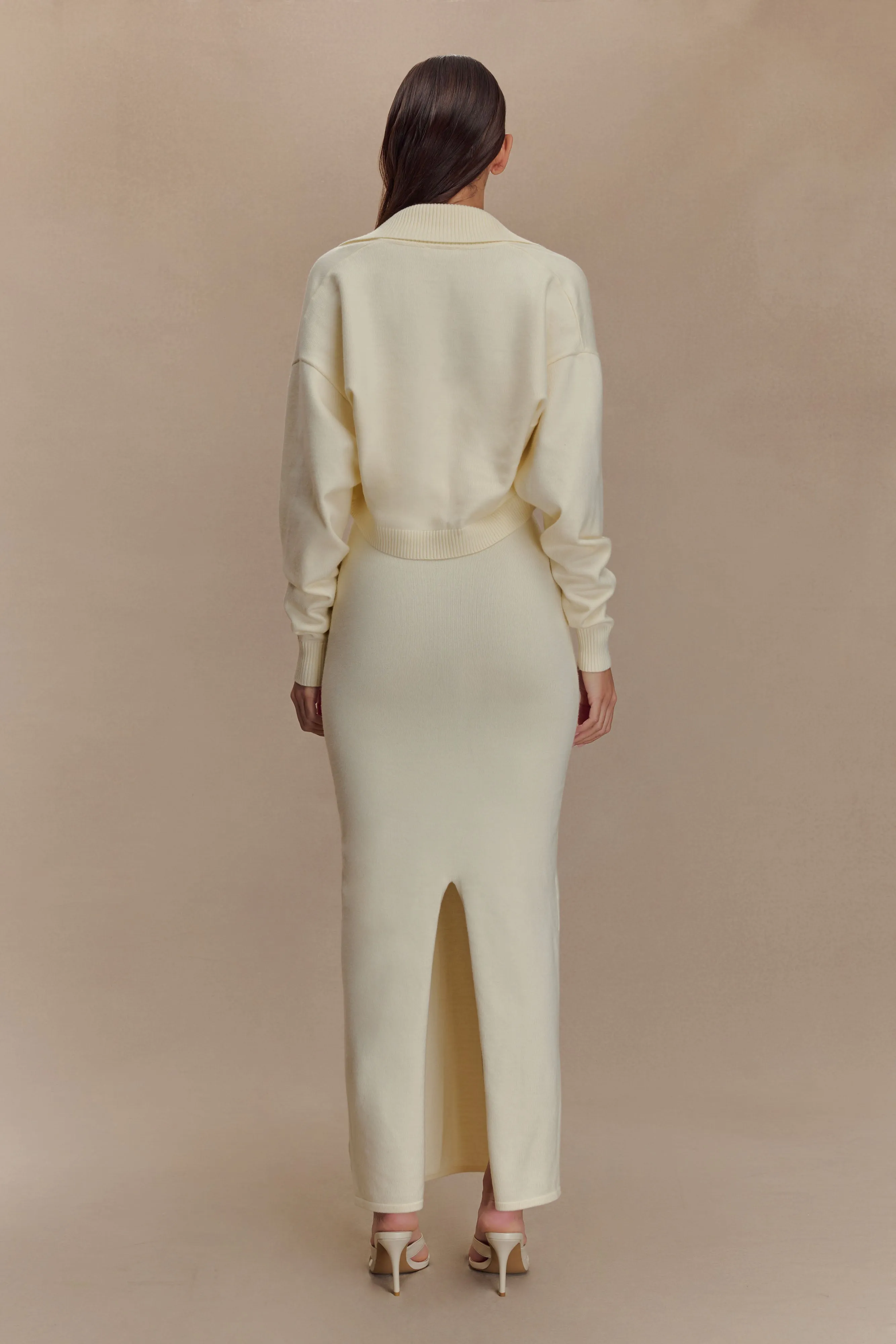 Kingston Knit Maxi Dress - Ivory sold by Meshki product image thumbnail 3