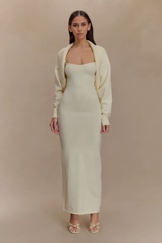 Kingston Knit Maxi Dress - Ivory sold by Meshki