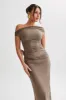 Alayna Recycled Nylon Midi Dress - Coco sold by Meshki