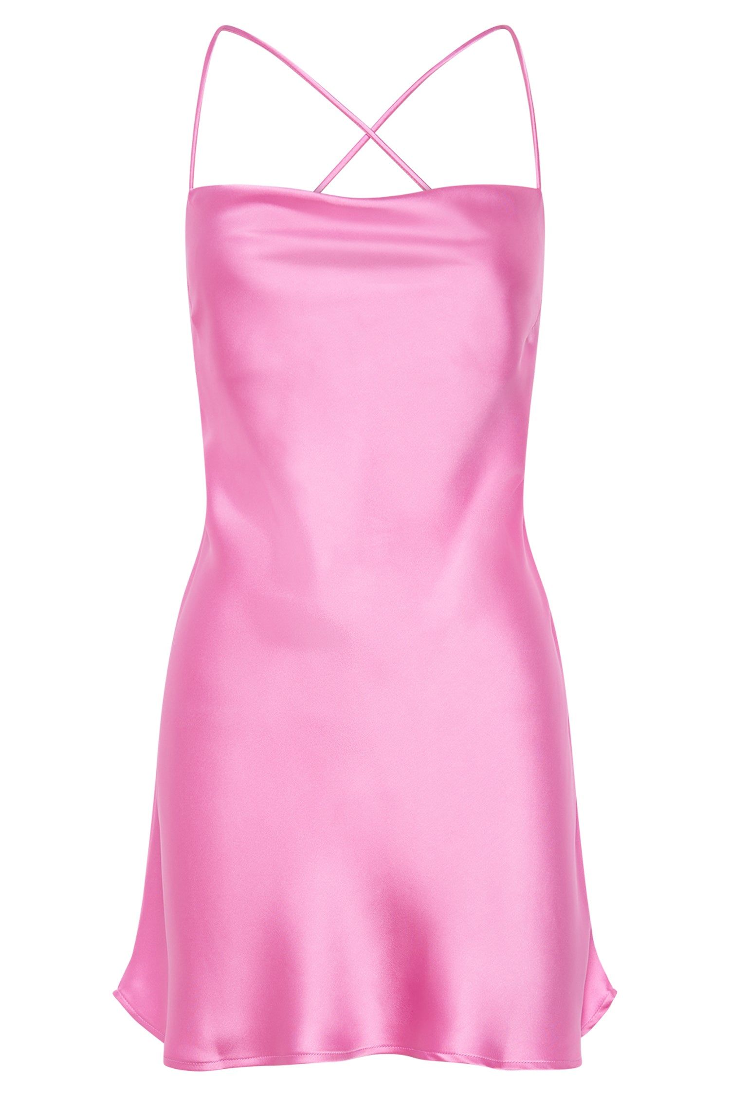 Sydney Mini Satin Dress - Bubblegum Pink sold by Meshki product image thumbnail 9