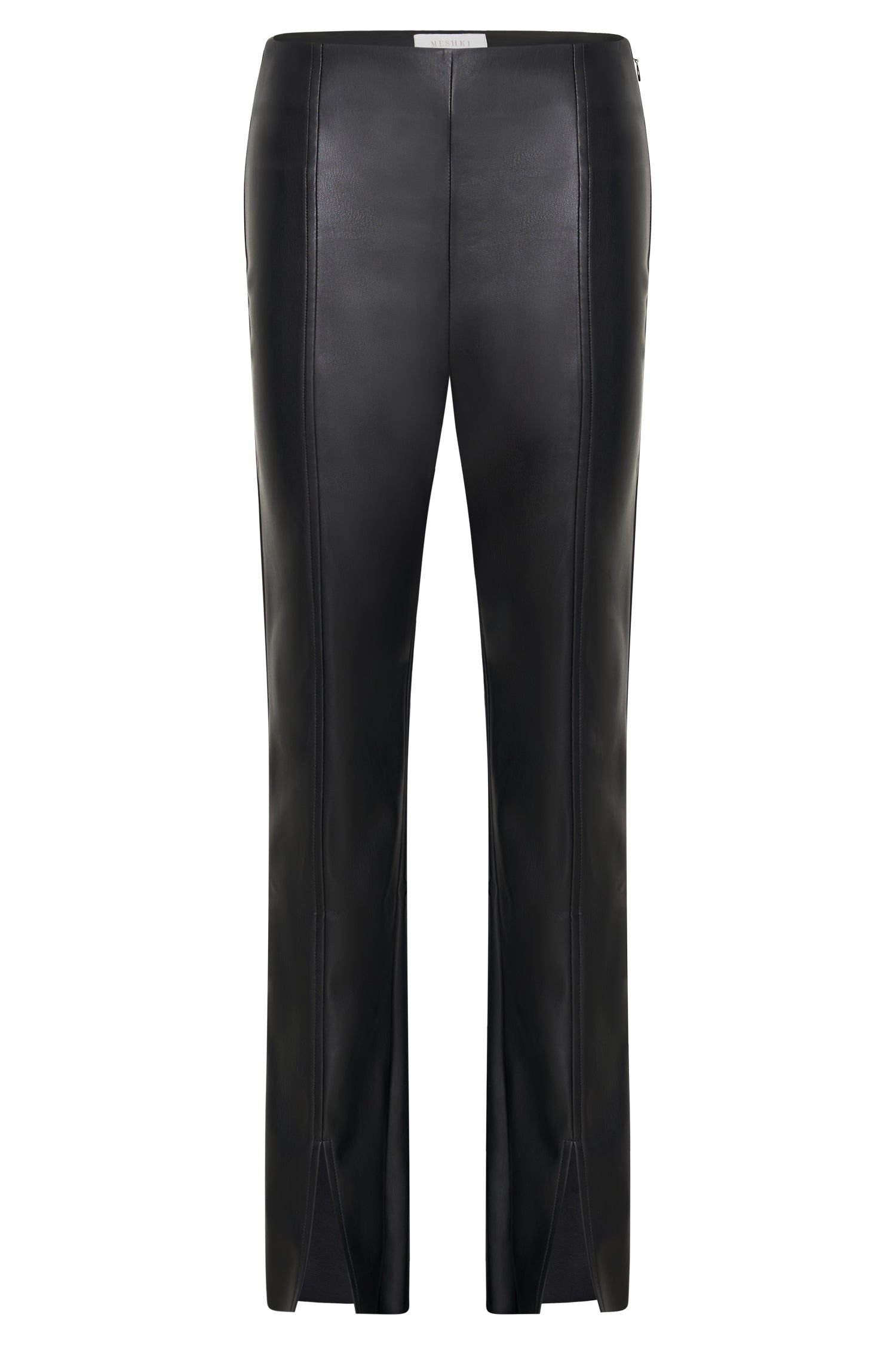 Vanessa Faux Leather Split Pant - Black sold by Meshki product image thumbnail 8