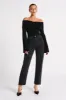 Marlisa Off Shoulder Twist Top - Black sold by Meshki