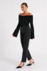Marlisa Off Shoulder Twist Top - Black sold by Meshki