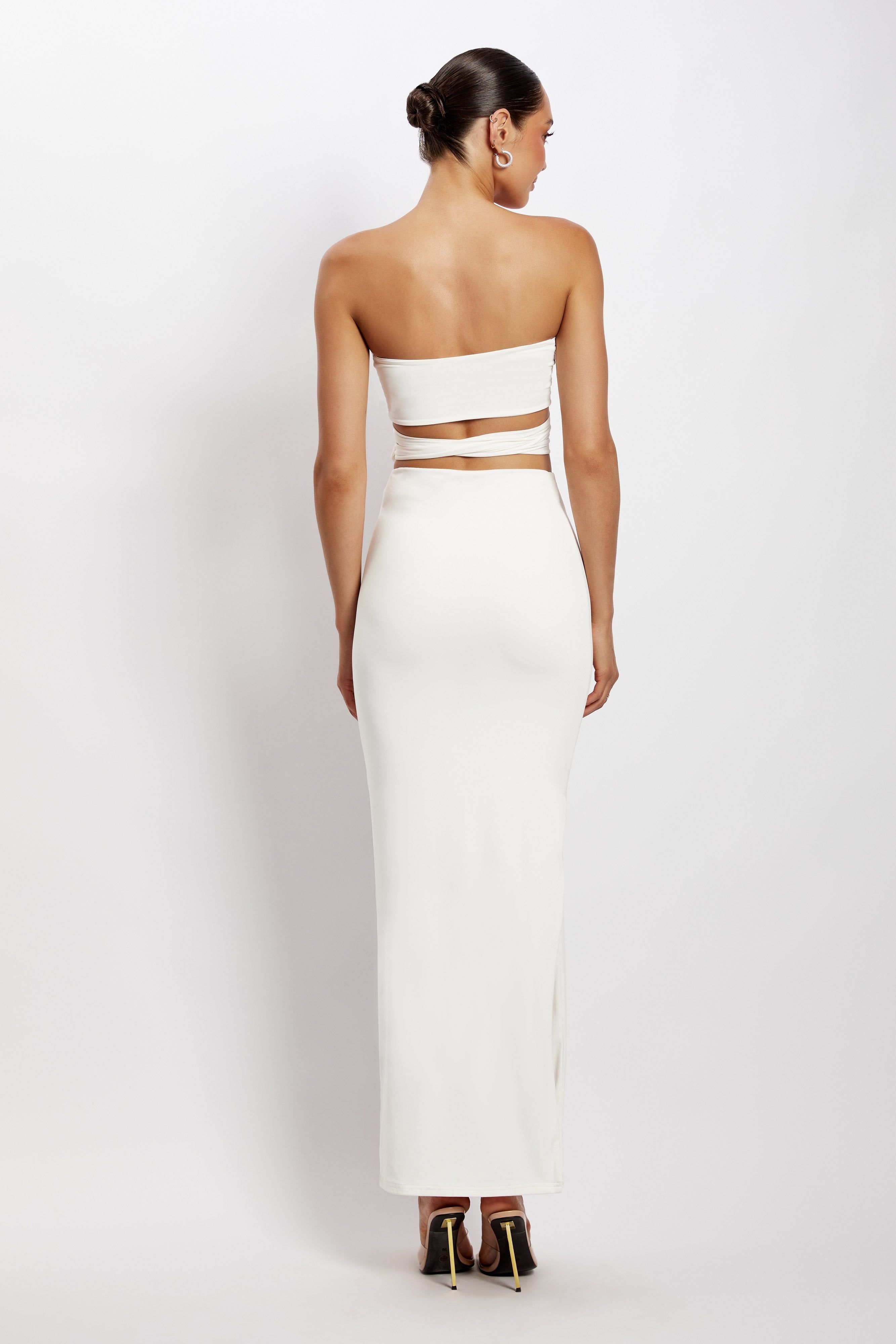 Lea Multi Way Crop Top - White sold by Meshki product image thumbnail 8