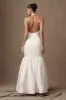 Danica Satin Halter Wedding Gown - White sold by Meshki