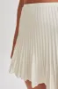 Wendy Pleated Knit Mini Skirt - Ivory sold by Meshki