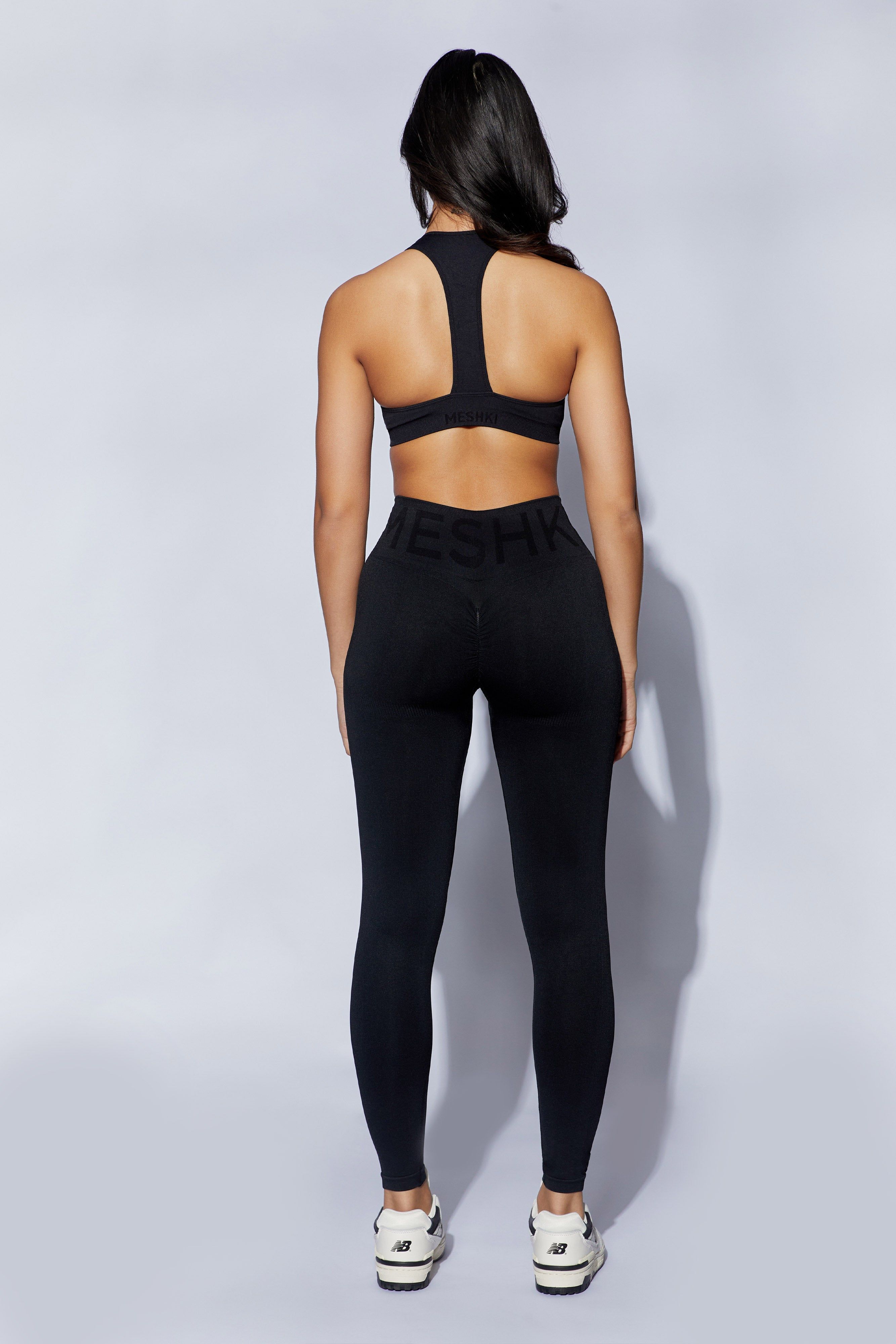 Leia Seamless Leggings - Black sold by Meshki product image thumbnail 2