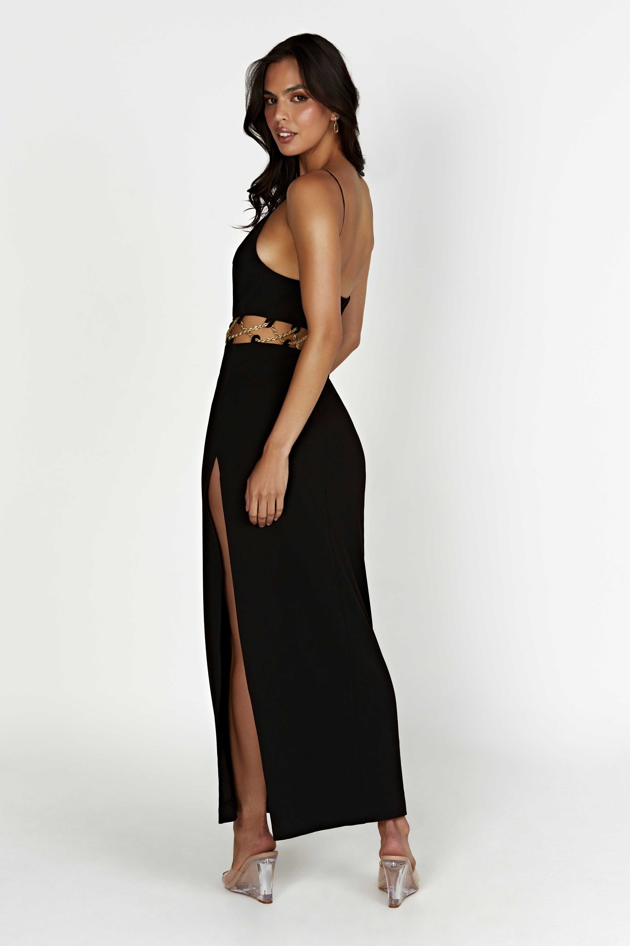 Jacqueline Chain Maxi Dress - Black sold by Meshki product image thumbnail 2