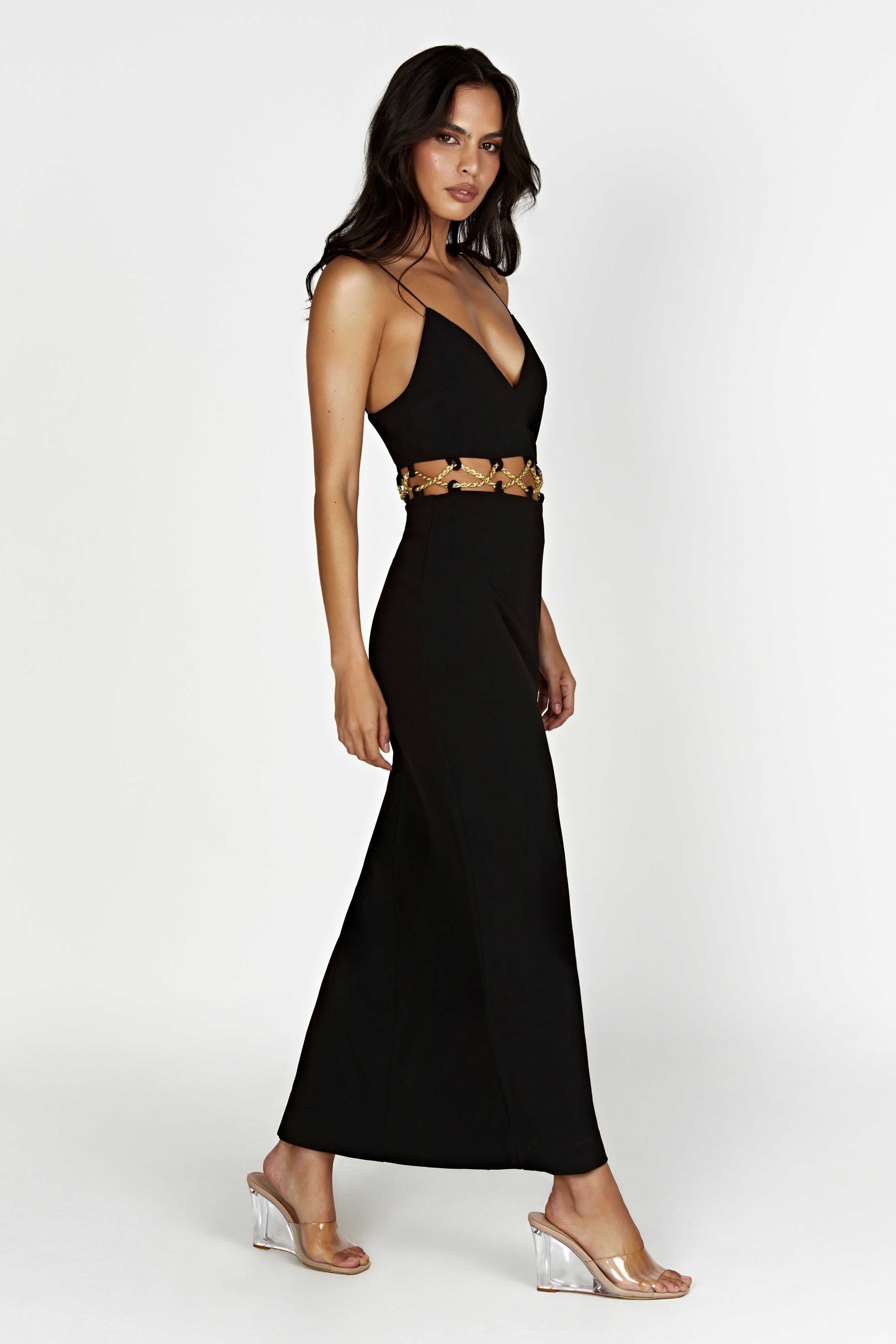 Jacqueline Chain Maxi Dress - Black sold by Meshki product image thumbnail 4