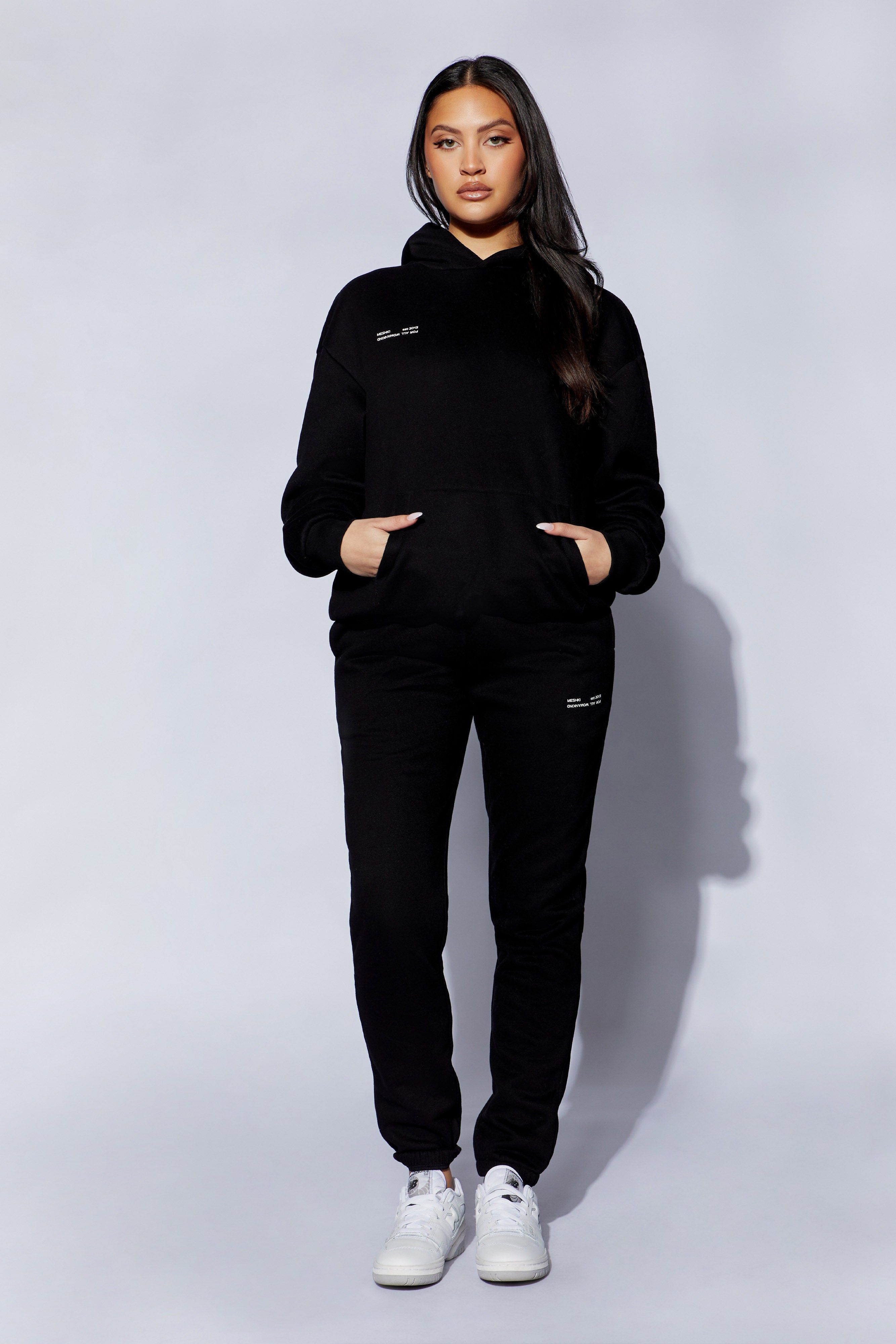 Bree Oversized Fleeceback Hoodie - Black sold by Meshki product image thumbnail 7