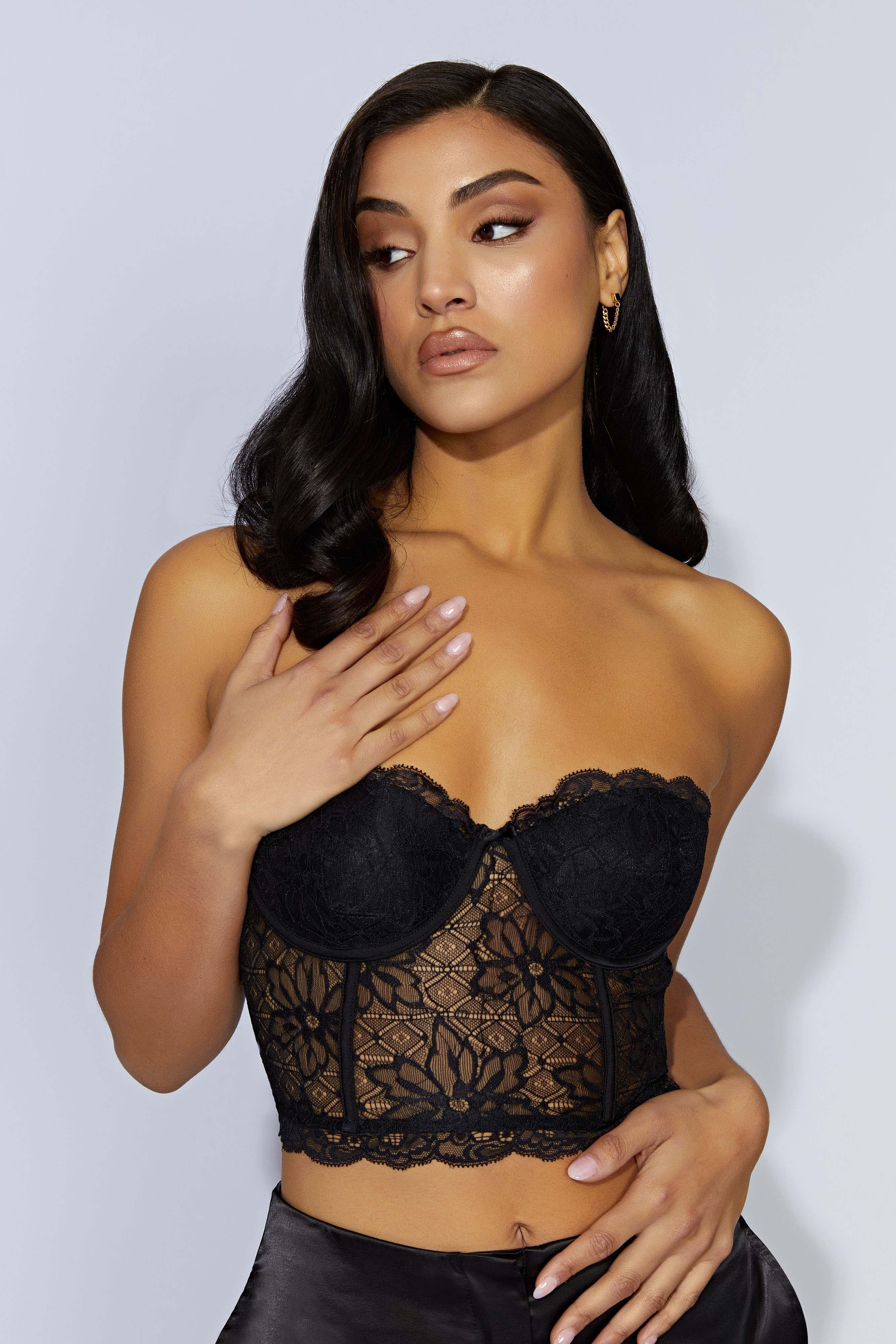 Alessandra Lace Corset - Black sold by Meshki product image thumbnail 5
