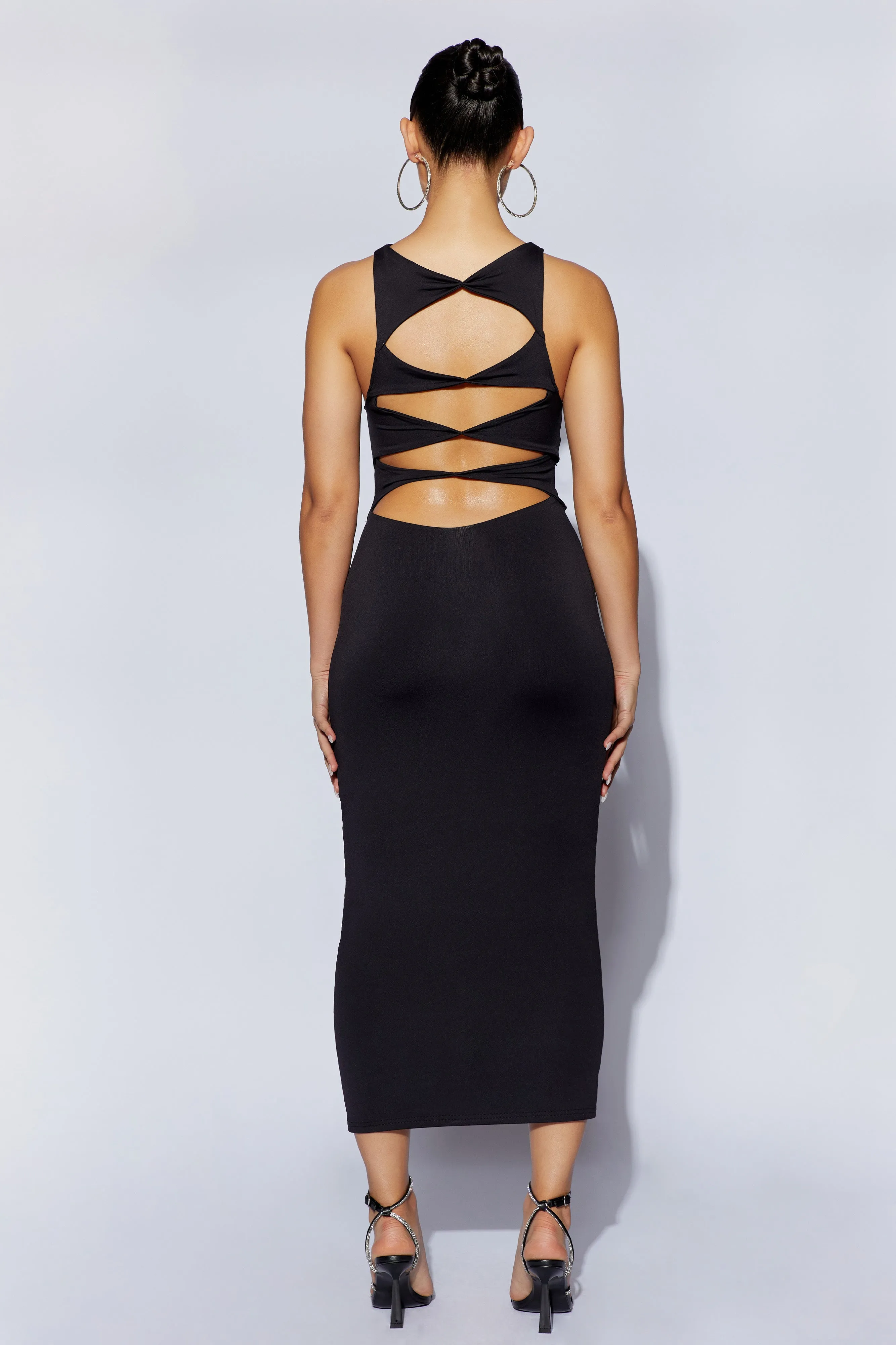 Chloe Cut Out Maxi Dress - Black | Parallel