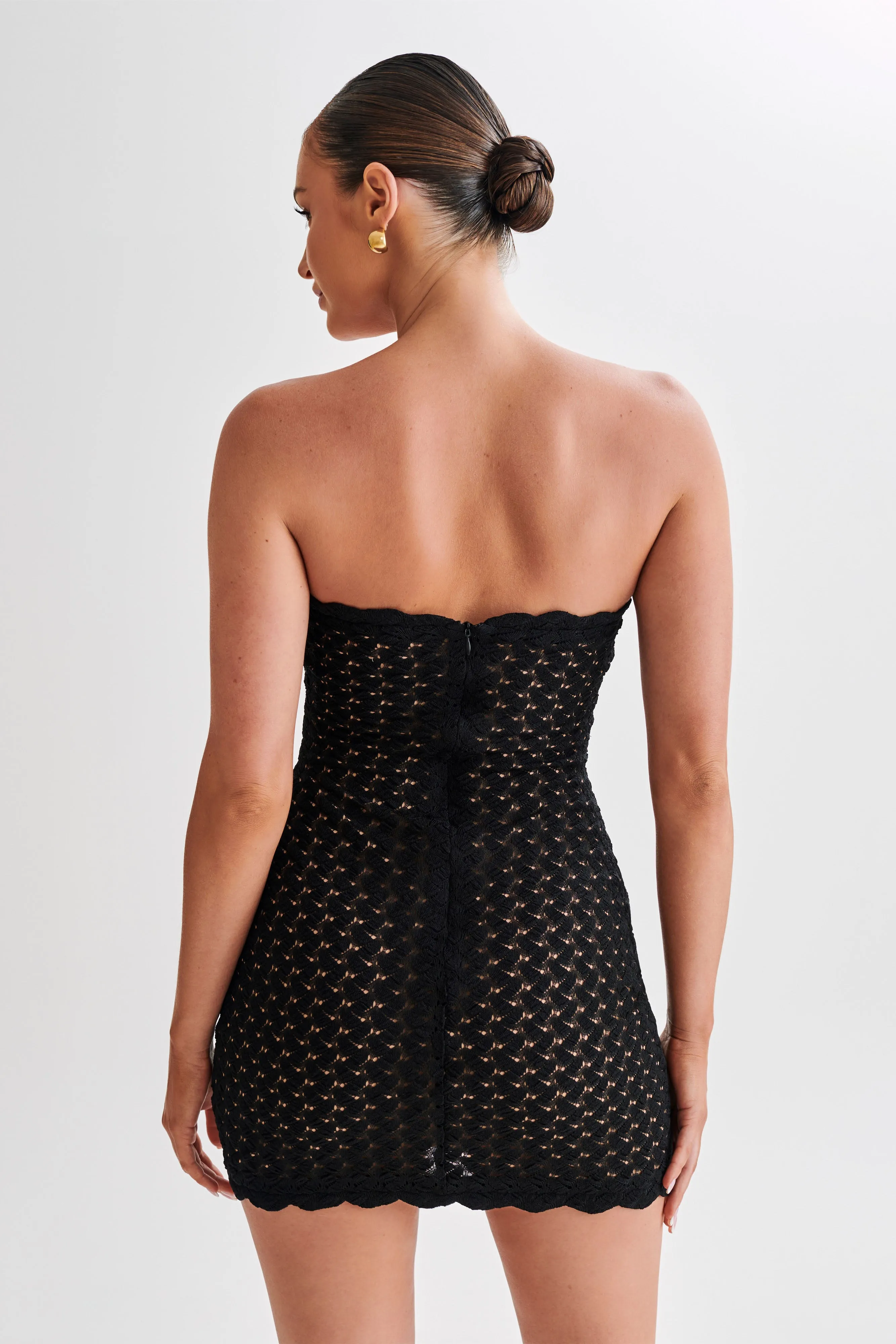 Amadea Lace Mini Dress - Black sold by Meshki product image thumbnail 2