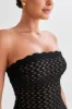 Amadea Lace Mini Dress - Black sold by Meshki